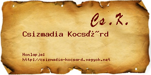 Csizmadia Kocsárd névjegykártya